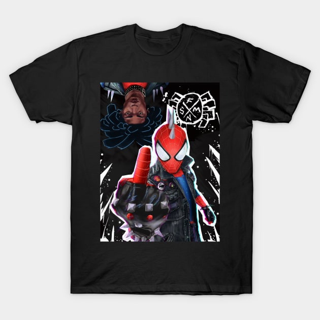 Spider-punk T-Shirt by Mini Paul